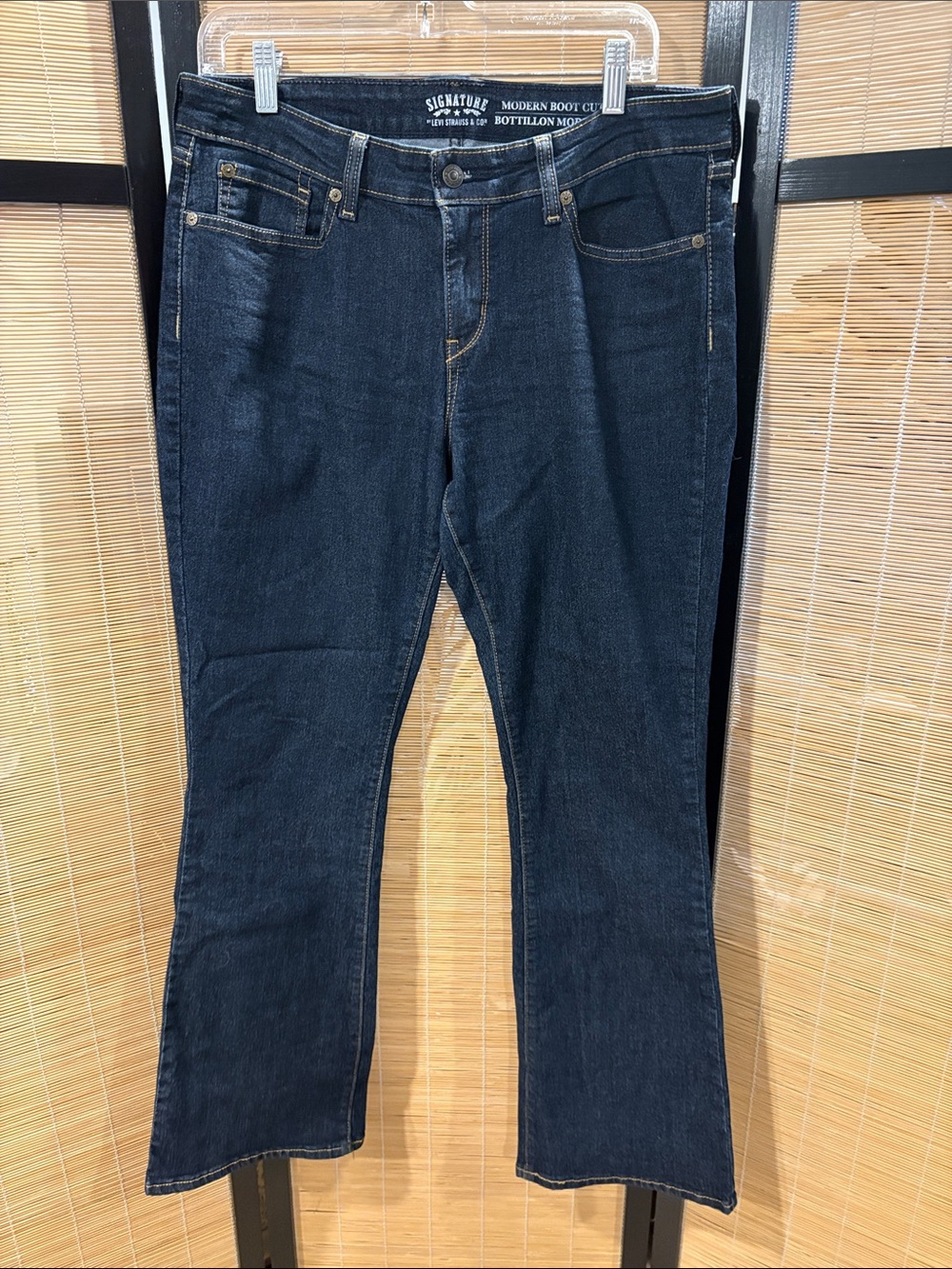 Signature Dark Indigo Boot-Cut Jeans